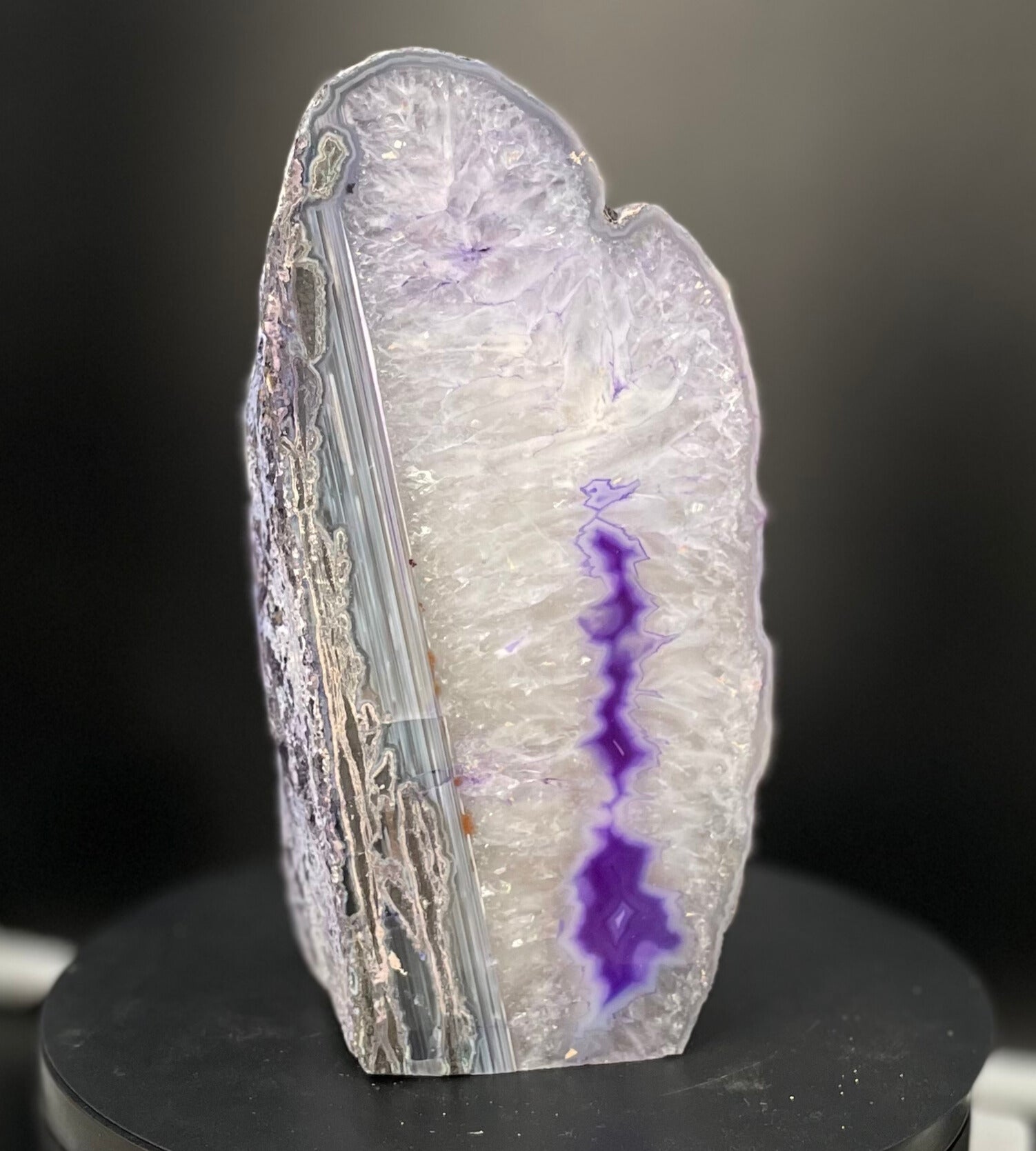 Bluish Purple Agate Lamp | 7 inches This & That Minerals