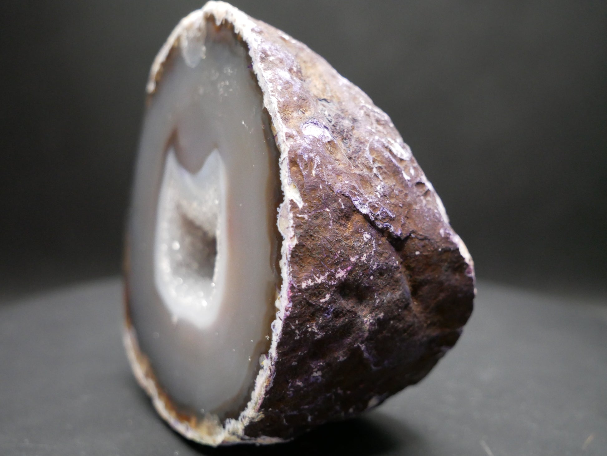 Polished Agate End with Druze | 2.96 inches, 12 ounces This & That Minerals