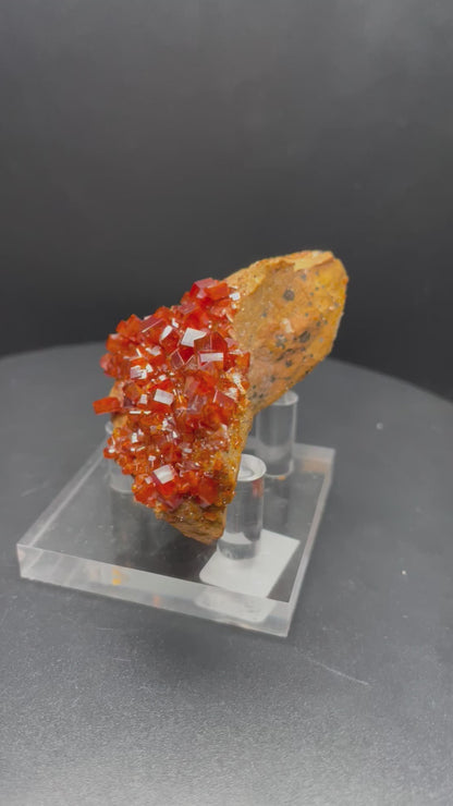 Beautiful Vanadinite Crystals on Sandstone | 86.8 grams